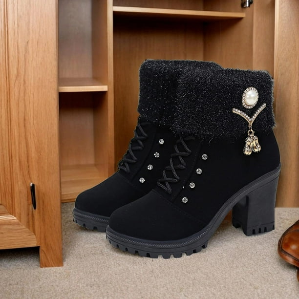 Invierno BotÃn Mujer Botines De Invierno Para Mujer Con Cierre De