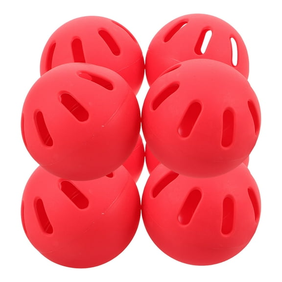 HONMEET 8Pcs Red EVA Softballs for Youth Baseball Training and Skill Development, Safe Practice for Kids