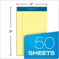 thumbnail image 2 of TOPS Docket Pads, Jr. Legal Rule, 5 x 8 Inches, Canary, 50 Sheets/Pad, 12 Pads/Pack (63350), 2 of 8