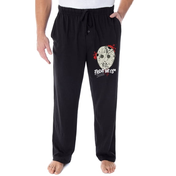 Friday The 13th Men's Jason Voorhees Hockey Mask Loungewear Pajama Pants