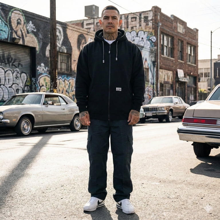 Pro Club Men's Heavyweight Full Zip Fleece Hoodie, Charcoal, X