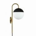 thumbnail image 2 of Stellar 1-Light Wall Sconce Opal Satin Brass, 2 of 7