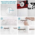 thumbnail image 4 of No Hook Shower Curtain, Red White Shower Curtains for Bathroom with See Through Top Window, Abstract Black Chrysanthemum Flower Floral Waterproof & Washable Bath Curtain Stall 48"x72", 4 of 9