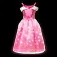 thumbnail image 3 of Vestido de princesa con luz LED para niña, disfraz de Disney para fiesta de Halloween, Elsa, Anna, sirena, Blancanieves, Rapunzel, Carnaval, 3 of 5