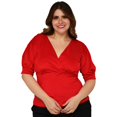thumbnail image 1 of Blusa escote V Roman Fashion, tallas extras 1772 (Rojo) rojo 36 Roman Fashion Blusa extra 1772, 1 of 6