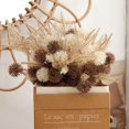 thumbnail image 5 of 6/12 piezas de flores artificiales de bola espinosa de plástico marrón, planta falsa para bricolaje, hogar, boda, sala de estar, jarrón barato, decoración, suministros de Navidad, 5 of 5
