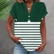 thumbnail image 2 of Vestidos Casuales Para Mujer, Blusas De Mujer De Moda Camiseta informal de manga corta con cuello en V y botones para mujer, 2 of 5