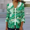 thumbnail image 2 of Femmes Cardigan 3/4 Manches Bouton vers le Bas Kimonos Légers Vêtements d'Automne Décontractés, 2 of 6