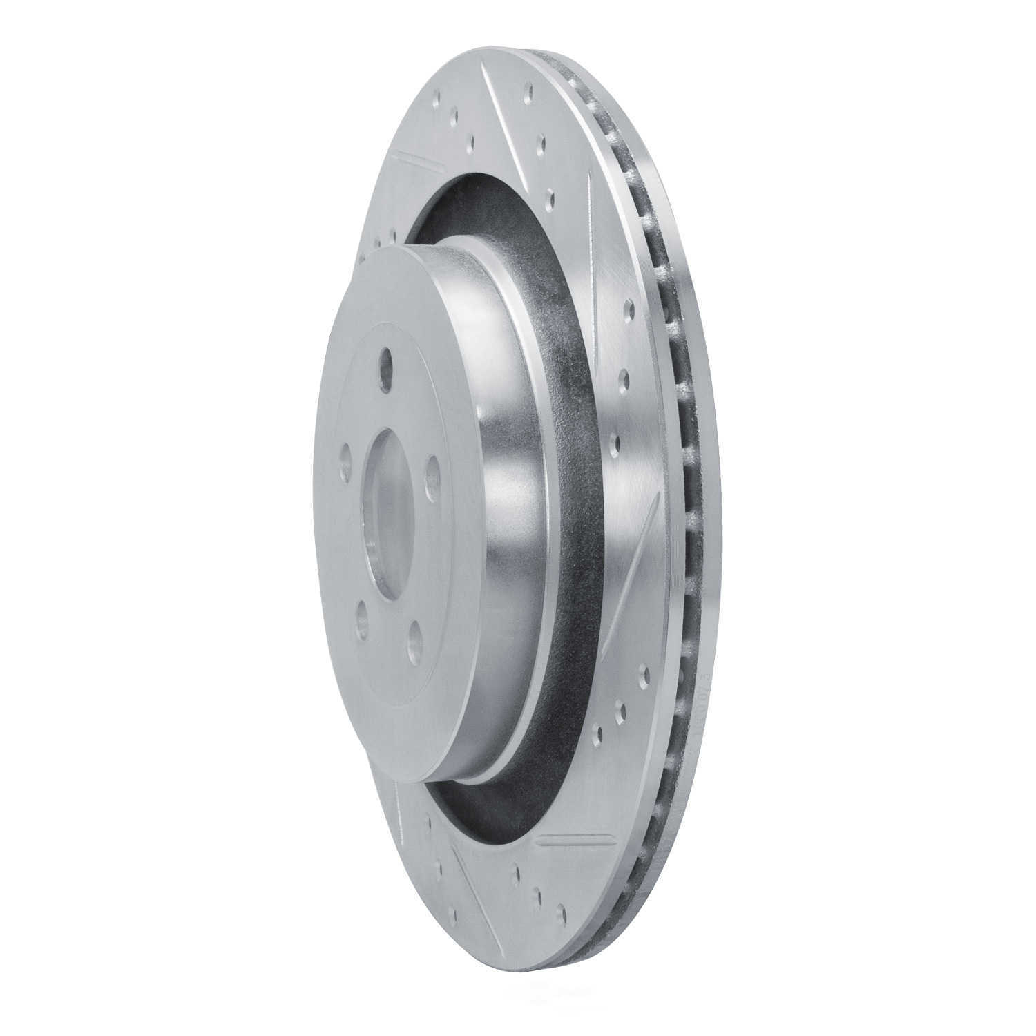 Dynamic Friction Company 631-55010R DFC Brake Rotor - Drilled And Slotted - Silver