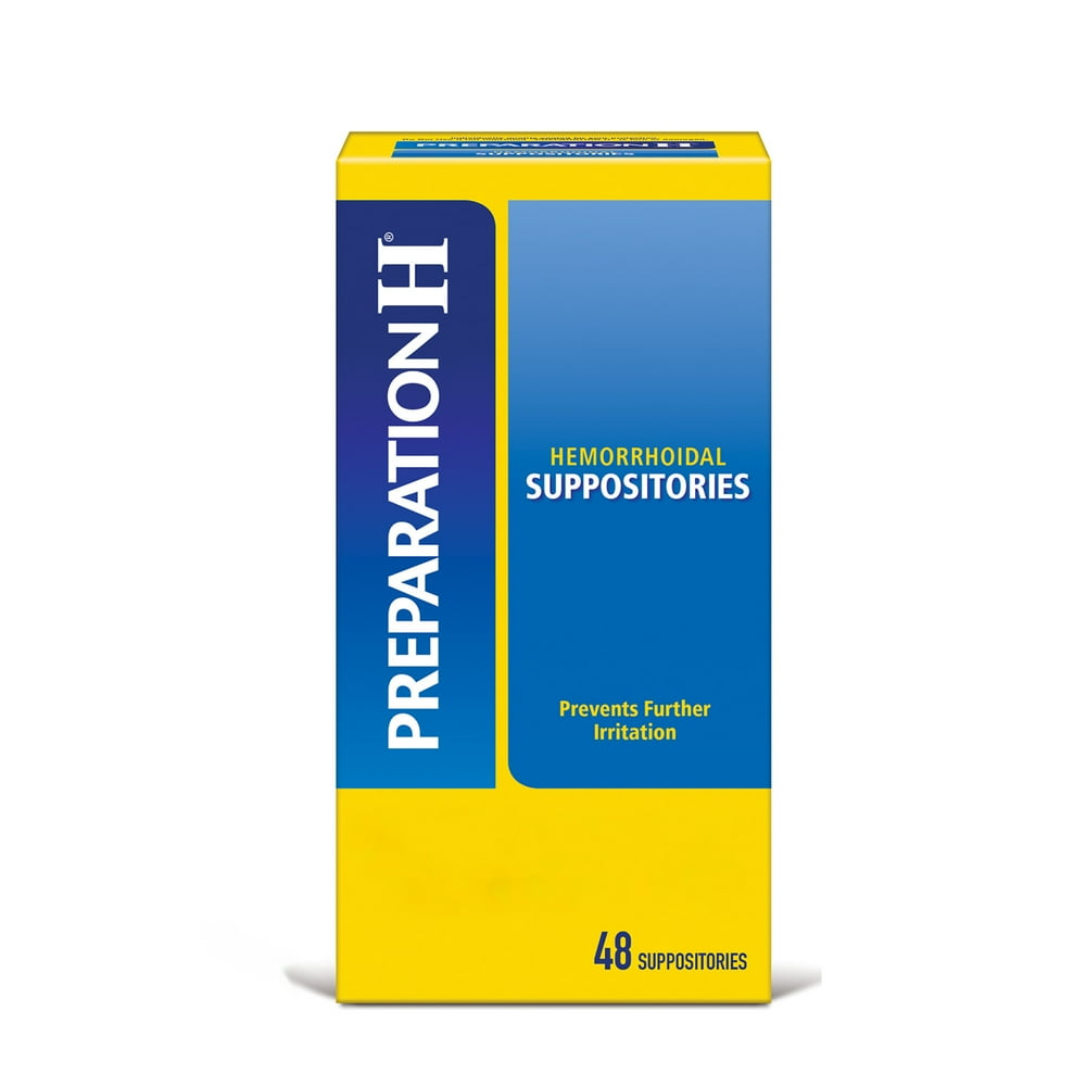 Preparation H Suppositories for Hemorrhoid Relief, Burning and Itching