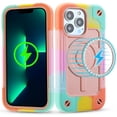 thumbnail image 1 of iPhone 13 Pro Max Case, [Compatible with MagSafe] Heavy Duty Drop Rugged Shockproof Durable Frame Protective Anti-Scratch Bumper Case for Apple iPhone 13 Pro Max 6.7 Inch 2021 Release,Rainbow, 1 of 5