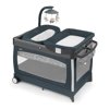 Chicco Lullaby Playard Baby Playpen w/ Bassinet & Chaining Station, Poetic Gray