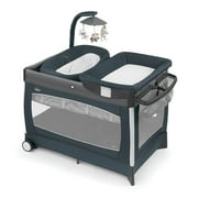 Chicco Lullaby Playard Baby Playpen w/ Bassinet & Chaining Station, Poetic Gray