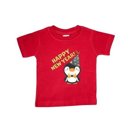 

Inktastic Happy New Year! with Cute Penguin Gift Baby Boy or Baby Girl T-Shirt