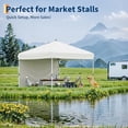 thumbnail image 3 of 10x10FT Instant Pop Up Canopy Tent with 4 Side Walls, Complete Commercial Shelter System for Outdoor Events-White, 3 of 7
