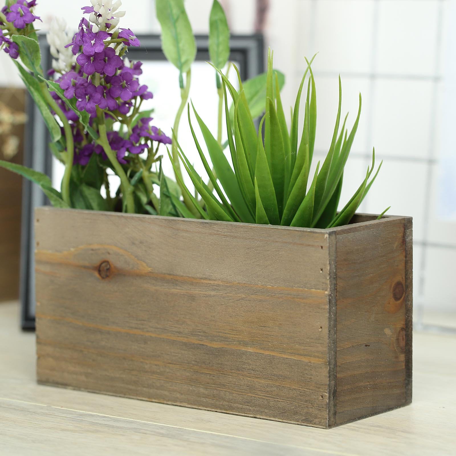 unfinished wooden planter box
