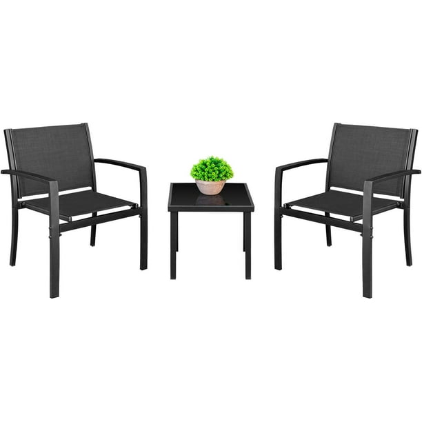 Homall 3 Pieces Patio Furniture Set Outdoor Patio Conversation Set