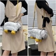 thumbnail image 7 of Womens PU Leather Unique Crossbody Shoulder Bag Handbag Cute Dog Shaped Purse with Tassel and Gold Hardware, Zipper Closure, Adjustable Shoulder Strap, Portable for Daily Use Travel (1 Pack, White), 7 of 7