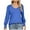 Blue-07, variant on STETMN Women's Smocked Sleeve Tops Casual Crew Neck Layer T-Shirt Fall Lightweight Comfy Shirts