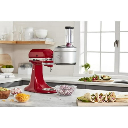 KitchenAid - KSM2FPA Food Processor Attachment Kit with Commercial Style Dicing - Plata