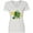 AA-White, variant on Inktastic St. Patrick's Day Plaid Green and Yellow Shamrocks Women's V-Neck T-Shirt