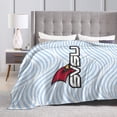 thumbnail image 4 of Saginaw Valley State University Logo Fleece Blanket, Very Soft Microfiber Flannel Blanket for Couch Warm and Cozy for All Seasons, Black, 4 of 6