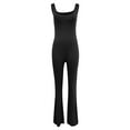 thumbnail image 6 of WENWU Womens Scrunch Jumpsuits 2024 Crew Neck Seamless Romper V Back Gym Booty Leggings Bodycon Workout Yoga Unitard off the Shoulder Jumpsuits Yoga Jumpsuit, 6 of 6
