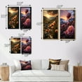 thumbnail image 4 of Designart "Sunset Dreams in Wildflower Fields" Wildflowers Framed Wall Art Set Of 2 - Coral Floral Frame Gallery Set For Office Decor, 4 of 7