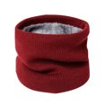 thumbnail image 1 of Qarigey Bufandas de punto cálidas Unisex para hombre y mujer, bufandas de punto elásticas gruesas, calentador de cuello para niños, bufanda Sombreros vino tinto, 1 of 6