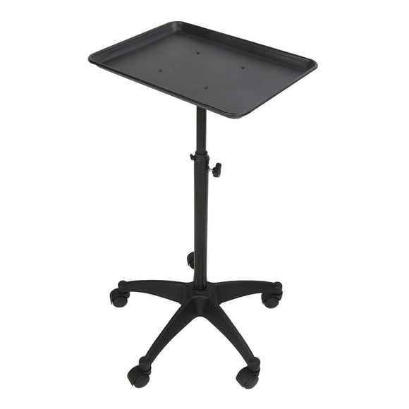 Height Adjust Salon Service Tray, 5 Universal Wheels Stainless Steel Rolling Salon Tray Cart for Hairdressing Tools for Spa