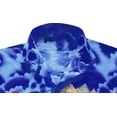 thumbnail image 4 of HAPPY BAY Men's Hawaiian Tropical Floral Beach Shirts Casual Short Sleeve Shirts Button Down Shirt Men 7XL Flamingo, Royal Blue, 4 of 6