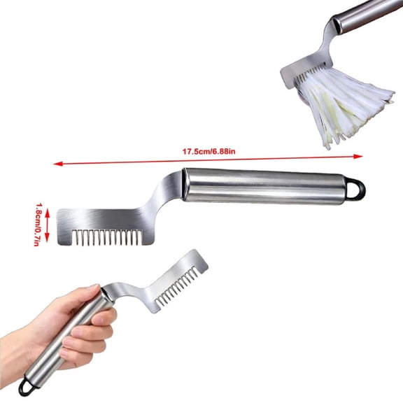 2Pcs Stainless Steel Green Onion And Herb Slicer Cutter, Multi Blade Kitchen Tool for Fast, Even Slicing And Shredding Scallions, Chives, And Fresh Herbs Hearthweave
