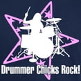 thumbnail image 3 of CafePress - Drummer Chicks Rock Dark T Shirt - Men's Classic Graphic Cotton T-Shirt, 3 of 4