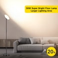 thumbnail image 3 of OUTON Torchiere Floor Lamp with Remote, Super Bright Standing Lamp, 4 Color Temperature, Modern LED Tall Lamp for Living room, Bedroom, Black, 3 of 15