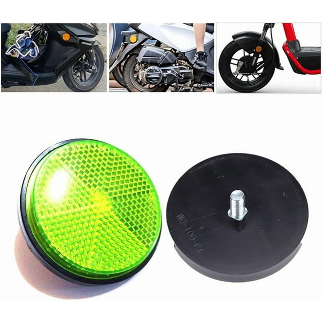 HUGFEGWE 2Pcs Circular Reflector Universal Car Trucks Motorcycle ATV Bikes Bicycle Reflector Safety Reflector Motorcycles Accessories CJB91-84074
