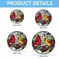 thumbnail image 6 of Stained Glass Window Hanging, Love Birds Cardinals Sun Catchers Colorful Glass Panel Birds Suncatcher Decor for Birthday for Women, Men, Wife, Lovers, and Mom, Stained Glass, 6 of 6