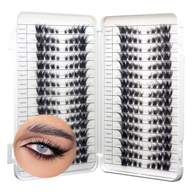 Pestañas individuales BERSHNOR Cat Eye Wispy 8-16 mm 256 racimos