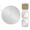 thumbnail image 2 of Kate and Laurel Zayda Metal Round Mirror, Natural 24" Diameter, 2 of 8