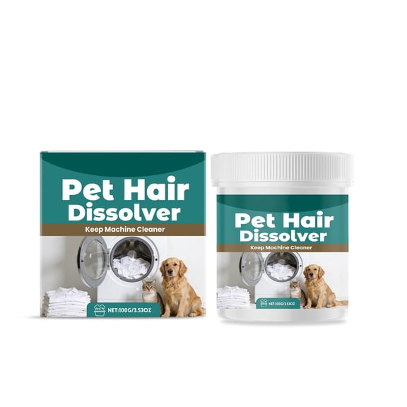 LEVEO Pet Hair Dissolver Washing Machine Cleaner Powder, Dog & Cat Hair Dissolver,Suitable for synthetic fabrics and common pet items like pet beds, blankets and daily pet apparel