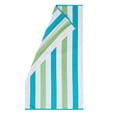 thumbnail image 1 of Great Bay Home Cotton Cabana Stripe 4-Pack Beach Towel  (4 Pack - 30" x 60", Aqua / Green), 1 of 6