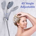 thumbnail image 6 of LIZEVINC Shower Head Holder 2 Pack, No Drill Adhesive Mount with Dual Hooks, Adjustable Angle Wall Bracket for Bathroom, RV & Rental, 6 of 9