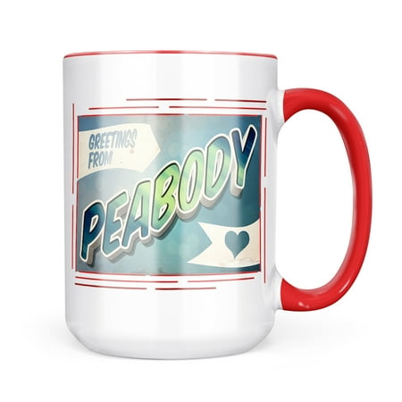 

Neonblond Greetings from Peabody Vintage Postcard Mug gift for Coffee Tea lovers
