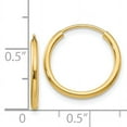 thumbnail image 2 of Beautiful 14k 1.5mm Polished Round Endless Hoop Earrings, 2 of 2