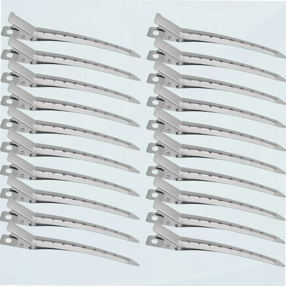 Hair Clips for Styling Sectioning 24Pack, Metal Duck Bill Clips for Women, Alligator Hair Clip for Long Curl Thick Hair, Roller Clips, Pin Curl clips, Salon Clips