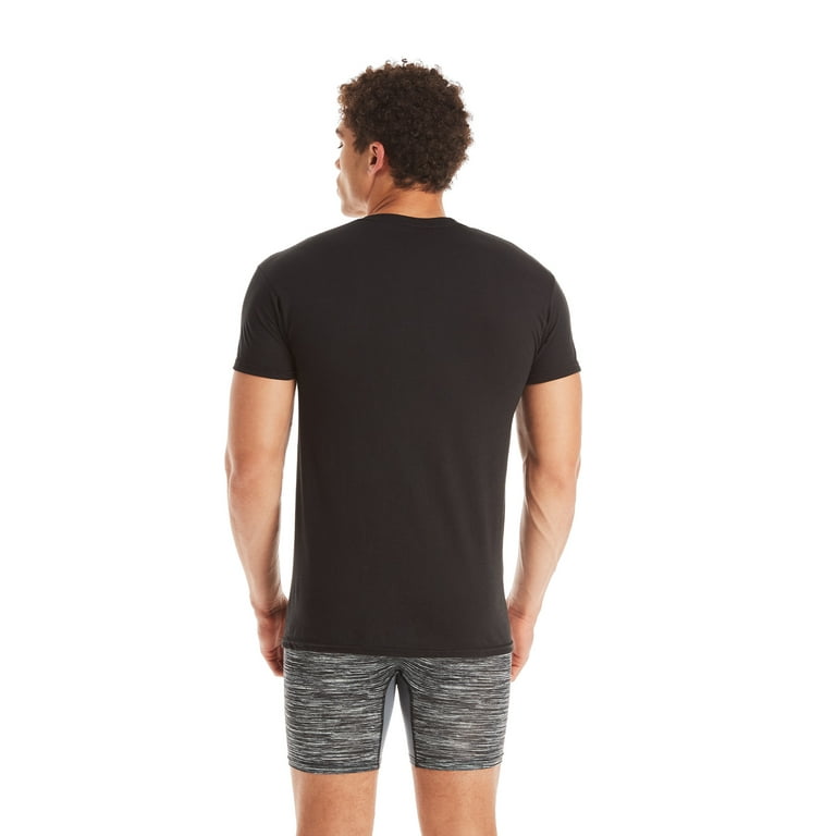 Hanes Men's Comfort Fit Ultra Soft Cotton Black/Grey T-Shirt