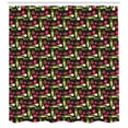 thumbnail image 3 of Ambesonne Vegetable Shower Curtain, Hearts Dashed Lines, 69"Wx84"L, Multicolor, 3 of 3