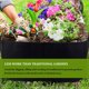 thumbnail image 4 of Bolsa de plantación de jardín rectangular de fieltro con múltiples celosías para cultivar hierbas, flores y verduras, 4 of 5