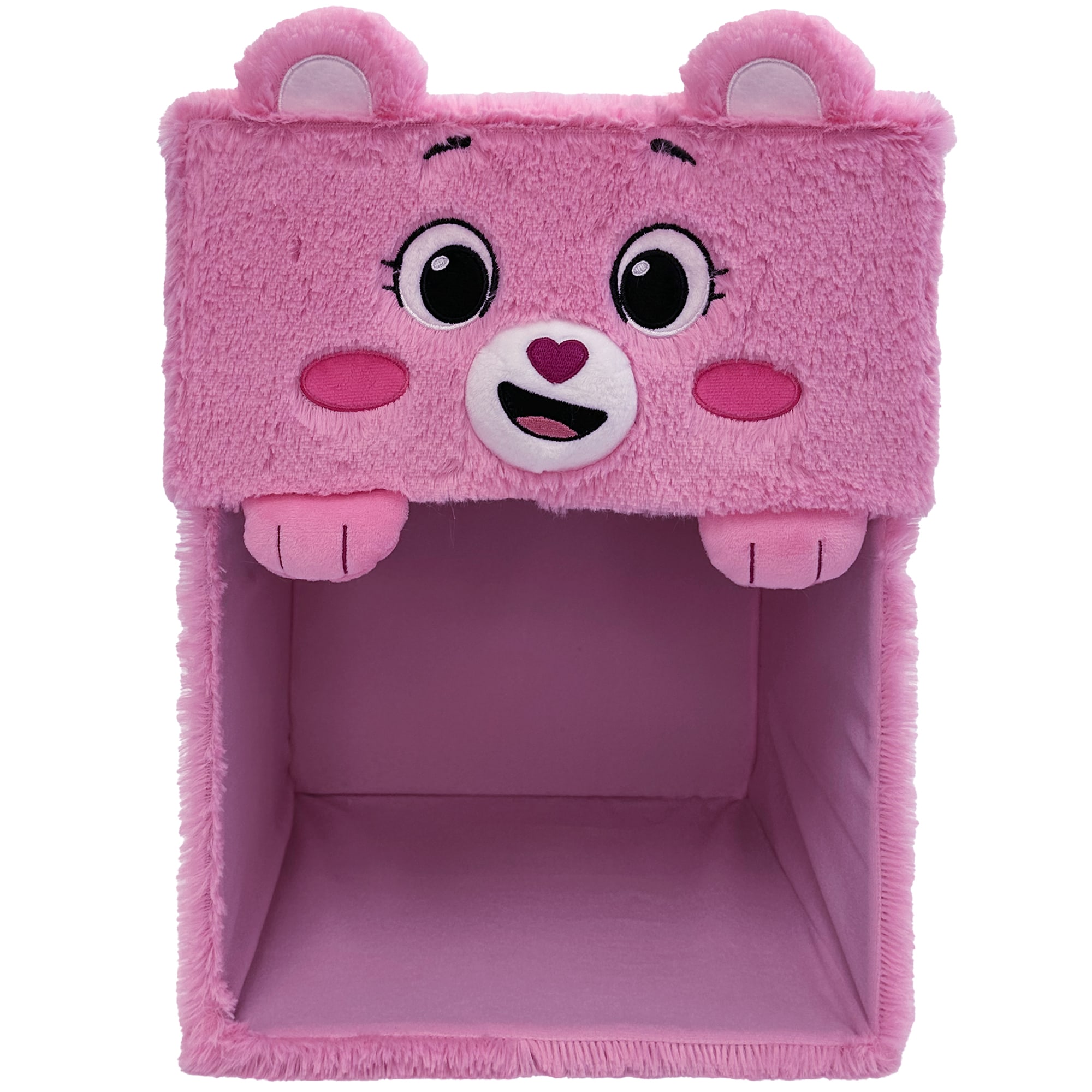 Care Bears: Storables 10" Box - Cheer Bear - Pink Character Themed Bin, Fabric Storage Container, Opening Top Lid, Holds Toys, Books & More, Licensed