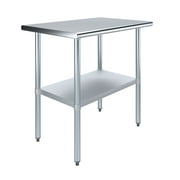 AmGood 36" Long x 24" Deep Stainless Steel Work Table | Metal Work Bench Utility | Work Station