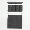 thumbnail image 2 of American Soft Linen Luxury Turkish Hand Towel Set, 100% Cotton 4 Piece Hand Face Towels for Bathroom and Kitchen, Dark Gray, 2 of 9